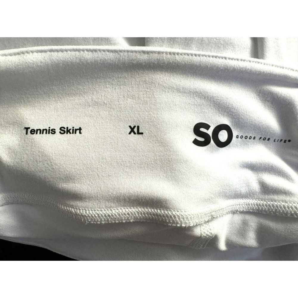 Modern White Jersey So Sporty Tennis Skort Sz XL Pull On Wide Waistband NEW - Picture 6 of 7